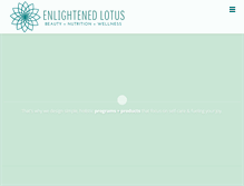 Tablet Screenshot of enlightenedlotuswellness.com